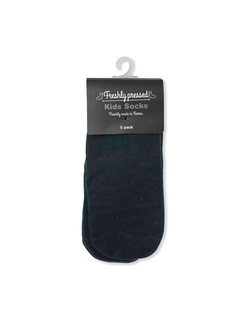 Baby/Kids Black Socks - 5pk