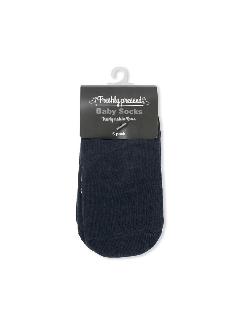 Baby/Kids Black Socks - 5pk
